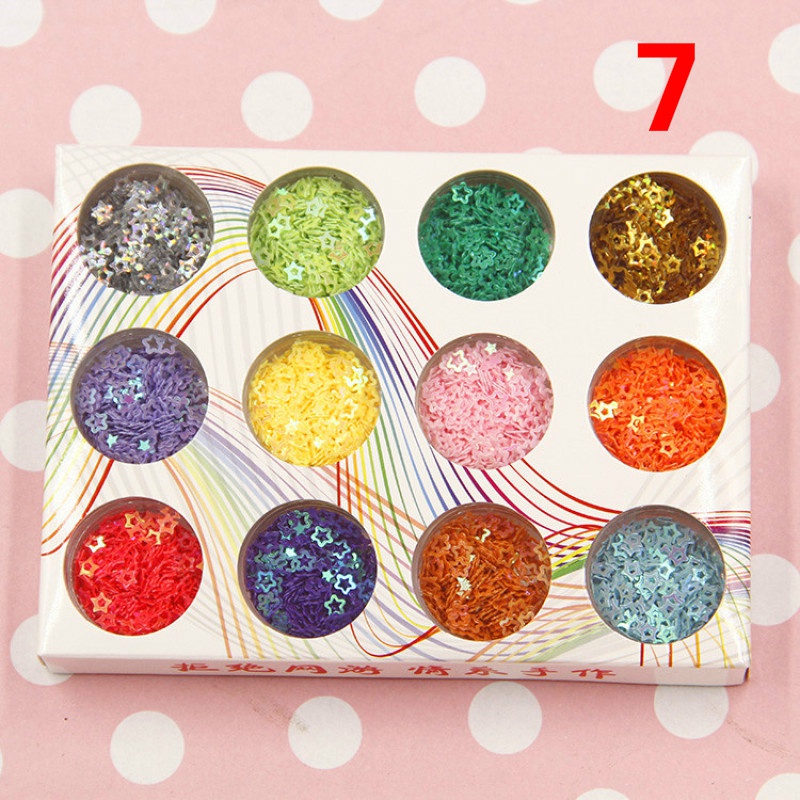 Set 12 Hộp Phụ Kiện Trang Trí Móng Tay Xinh Xắn Thiết Kế Làm Đẹp Cho Nữ