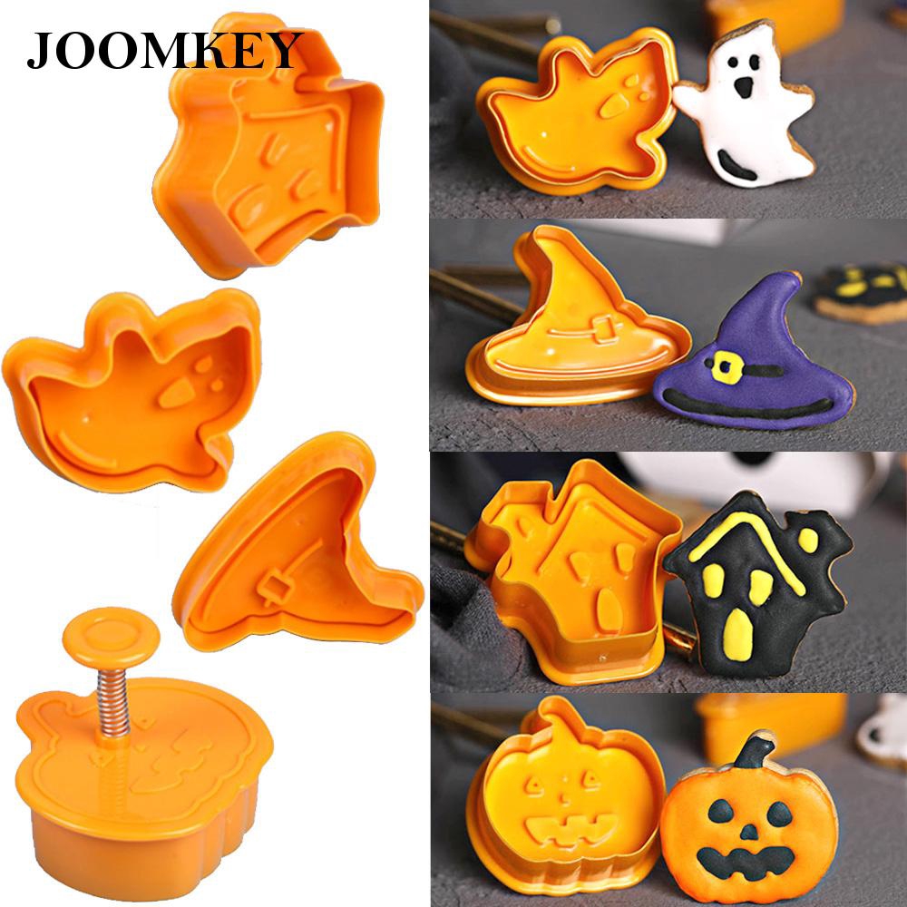 Set 4 Khuôn Làm Bánh Quy Phong Cách Halloween Độc Đáo