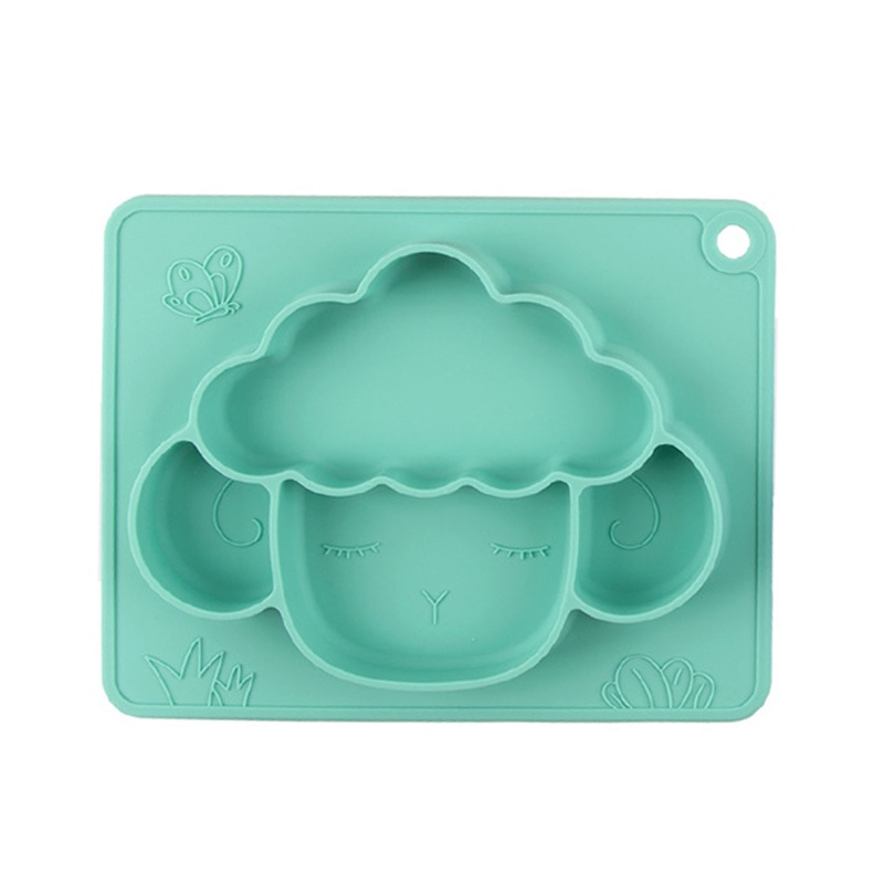 Bát Ăn Chia Ngăn Bằng Silicone Không Chứa BPA Màu Trơn Không Độc Hại Dành Cho Trẻ Sơ Sinh