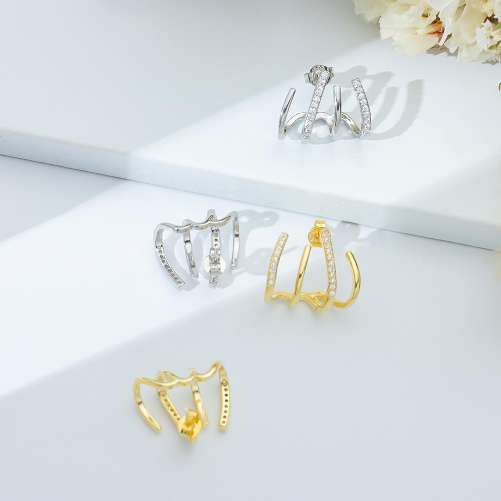 Mih 925|Khuyên Tai Thiết Kế Độc Đáo Thời Trang|Ví Cầm Tay Lấp Lánh Thời Trang Cho Nữ|Bông Tai Thời Trang Xinh Xắn Cá Tính