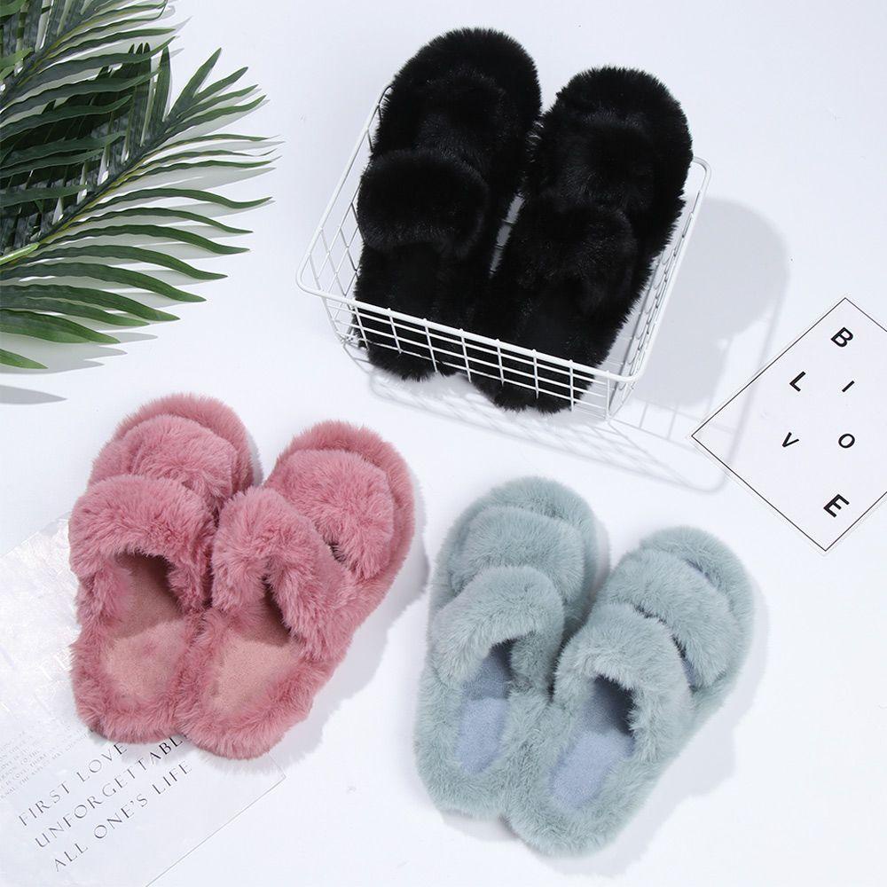 LAY Dép Bông Đi Trong Nhà Chống Trượt Giữ Ấm Cho Mùa Đông