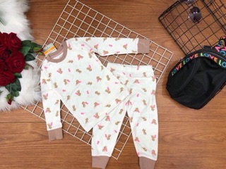 Combo 4 bộ cotton borip bé gái/bé trai 
