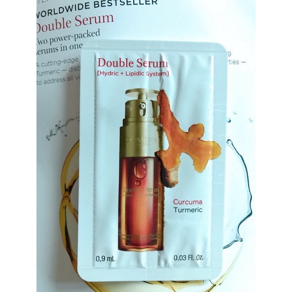 [Sample 1Ml] 1 Gói Siêu Serum Dưỡng Ẩm Clarins Chống Hoã Hoá Trẻ Hoá Da Thần Tốc Sau 1 Tuần Sử Dụng Double Serum