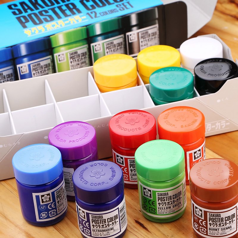 Màu Sakura Poster Colors Bộ 12 màu