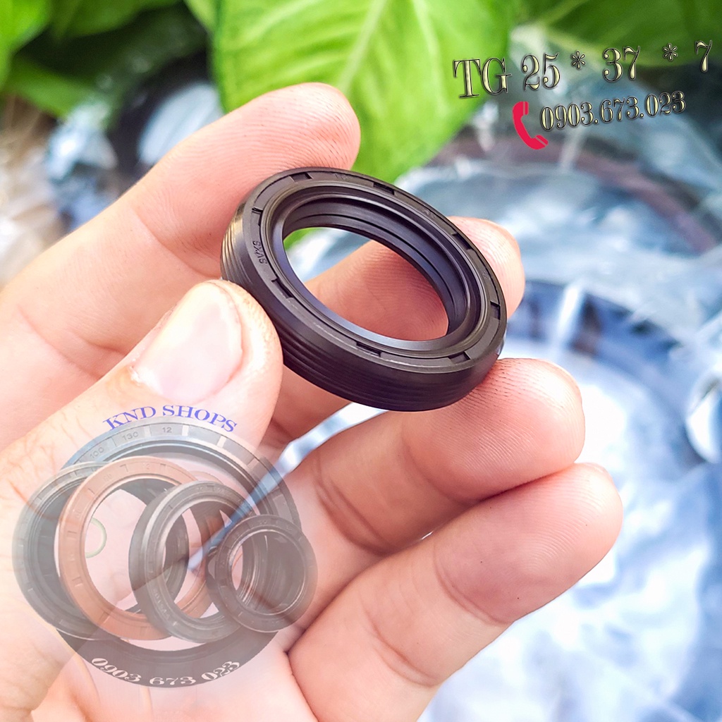 Phớt dầu SVKS TG 25*37*7, Phốt chặn nhớt trục chuyên cho phụ tùng xe máy, máy sản xuất công nghiệp | KND Shops