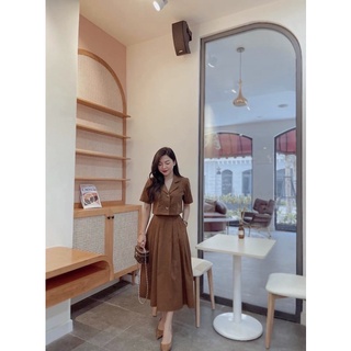 Set bộ cổ vest + cv xếp ly dài