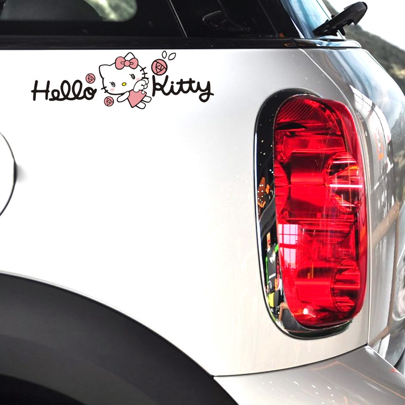 1 Cặp Sticker Hello Kitty Dán Bánh Xe Hơi