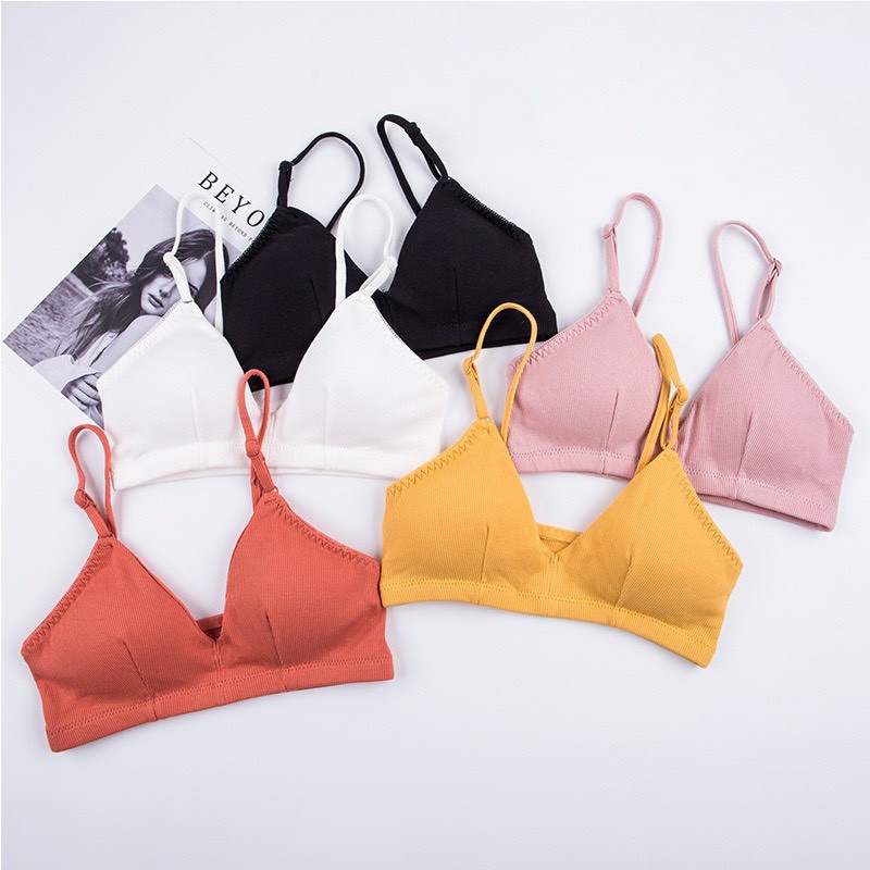 Áo Lót Bra Bralette Cotton Gân 901Mẫu Mới Nhất 901