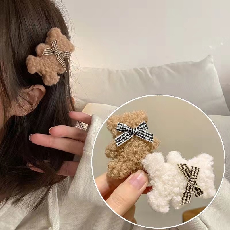 Kẹp tóc hình gấu bông xinh xắn đáng yêu dành cho nữ