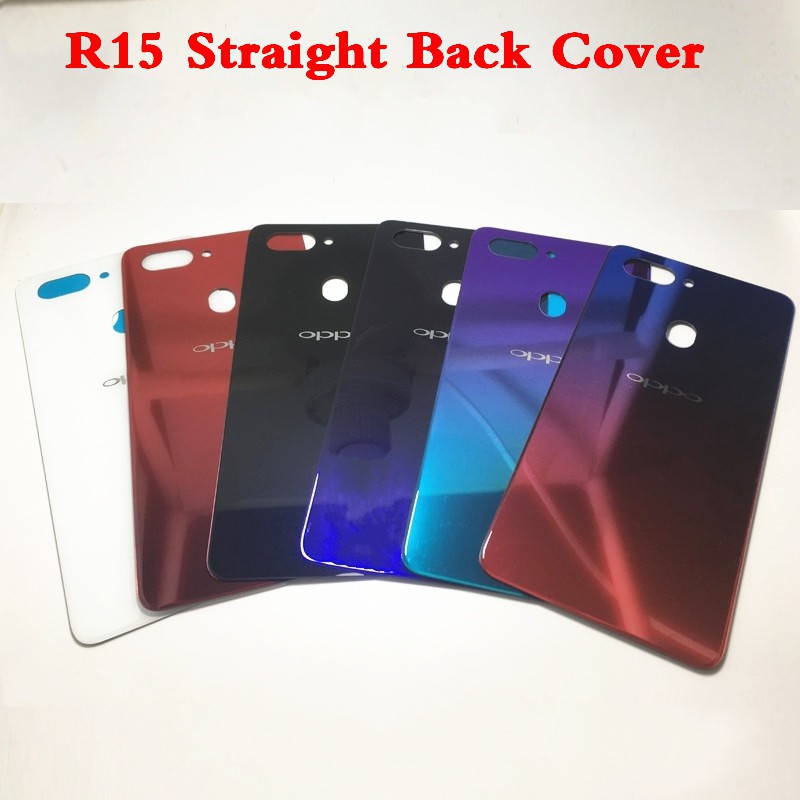 Ốp Điện Thoại Mặt Kính Viền Cong / Thẳng Bảo Vệ Pin Cho OPPO R15