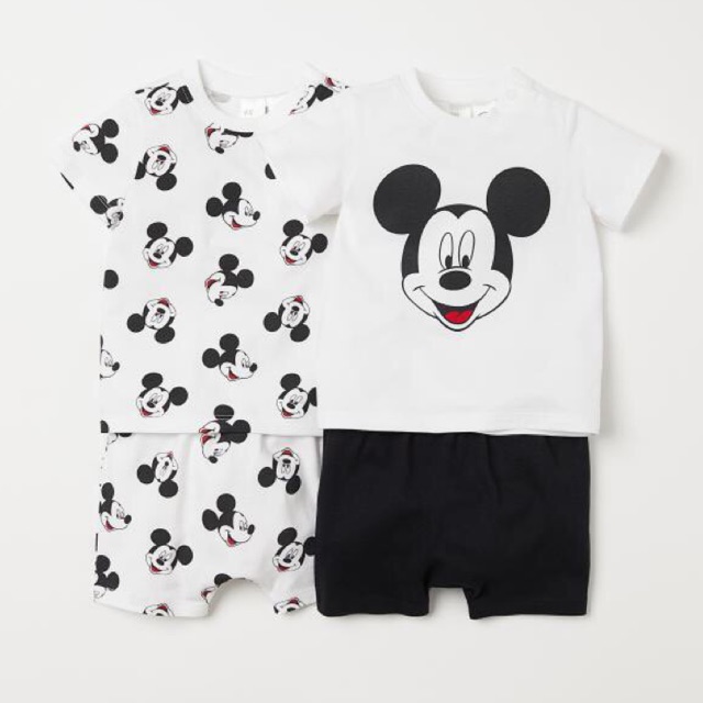 Set 2 bộ H&M Mickey bé trai 1-4y