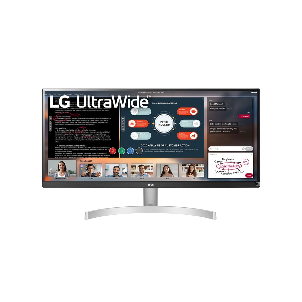Màn hình máy tính LG UltraWide™ 29'' IPS 75Hz AMD FreeSync™ HDR 29WN600-W | BigBuy360 - bigbuy360.vn