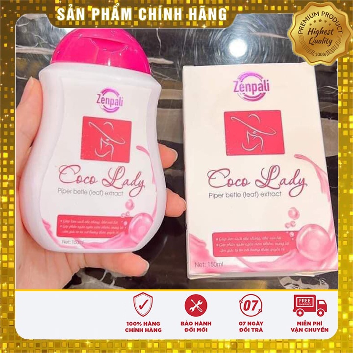 dung dịch vệ sinh phụ nữ coco lady zenpali chai 150ml, dung dịch vệ sinh COCO LADY