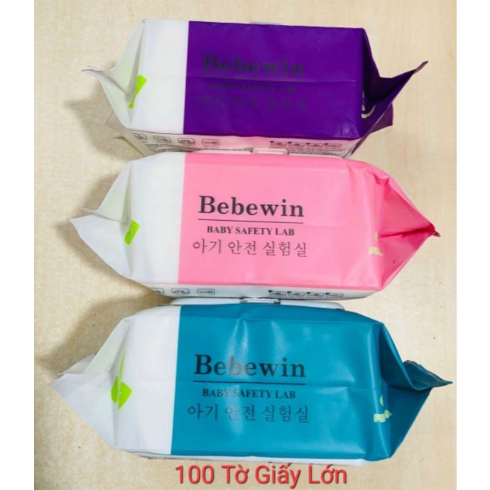 Khăn Ướt Bebewin KHÔNG MÙI 100 Tờ Hàn Quốc