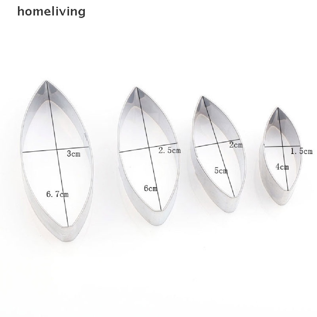 Bộ 4 Khuôn Cắt Bánh Mousse Hình Hoa Sen Bằng Thép Không Gỉ Tiện Dụng