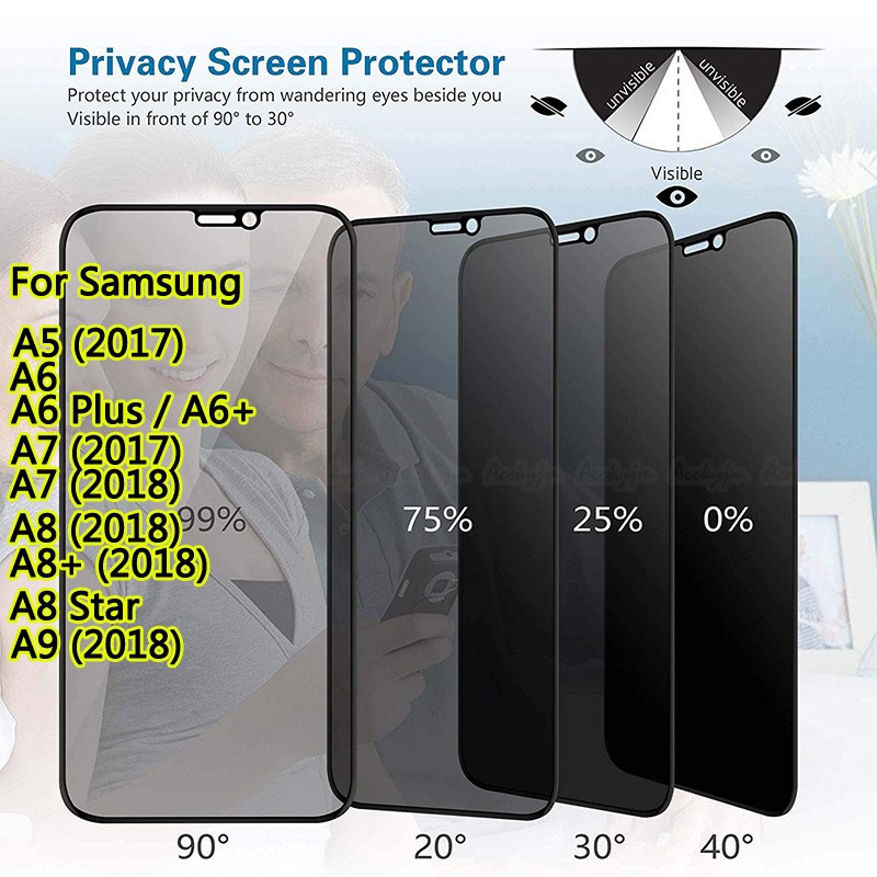 Kính Cường Lực Chống Nhìn Trộm Cho Samsung Galaxy A9 2018 / A8 Star / A8 / A8 / A7 2018 / A6 / A6 / A5 2017