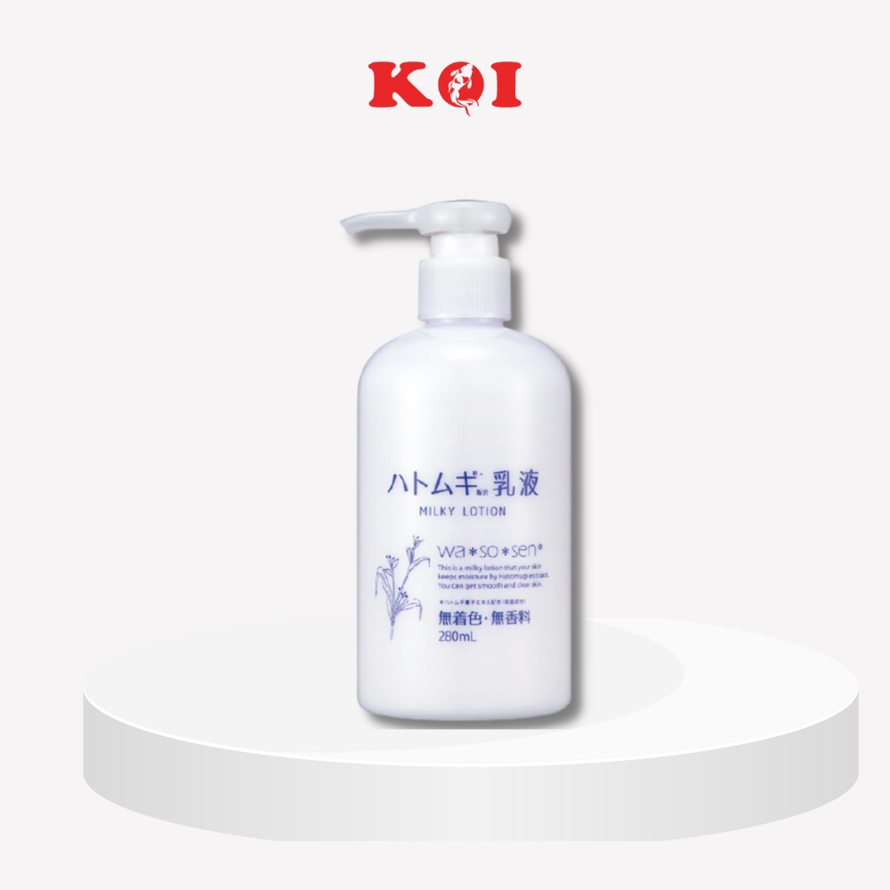 Sữa dưỡng thể chiết xuất ý dĩ Hatomugi Wasosen Milky Lotion 280ml