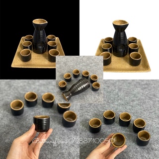 Bộ bình rựu sake sứ bát tràng dung tích 200ml, 330ml