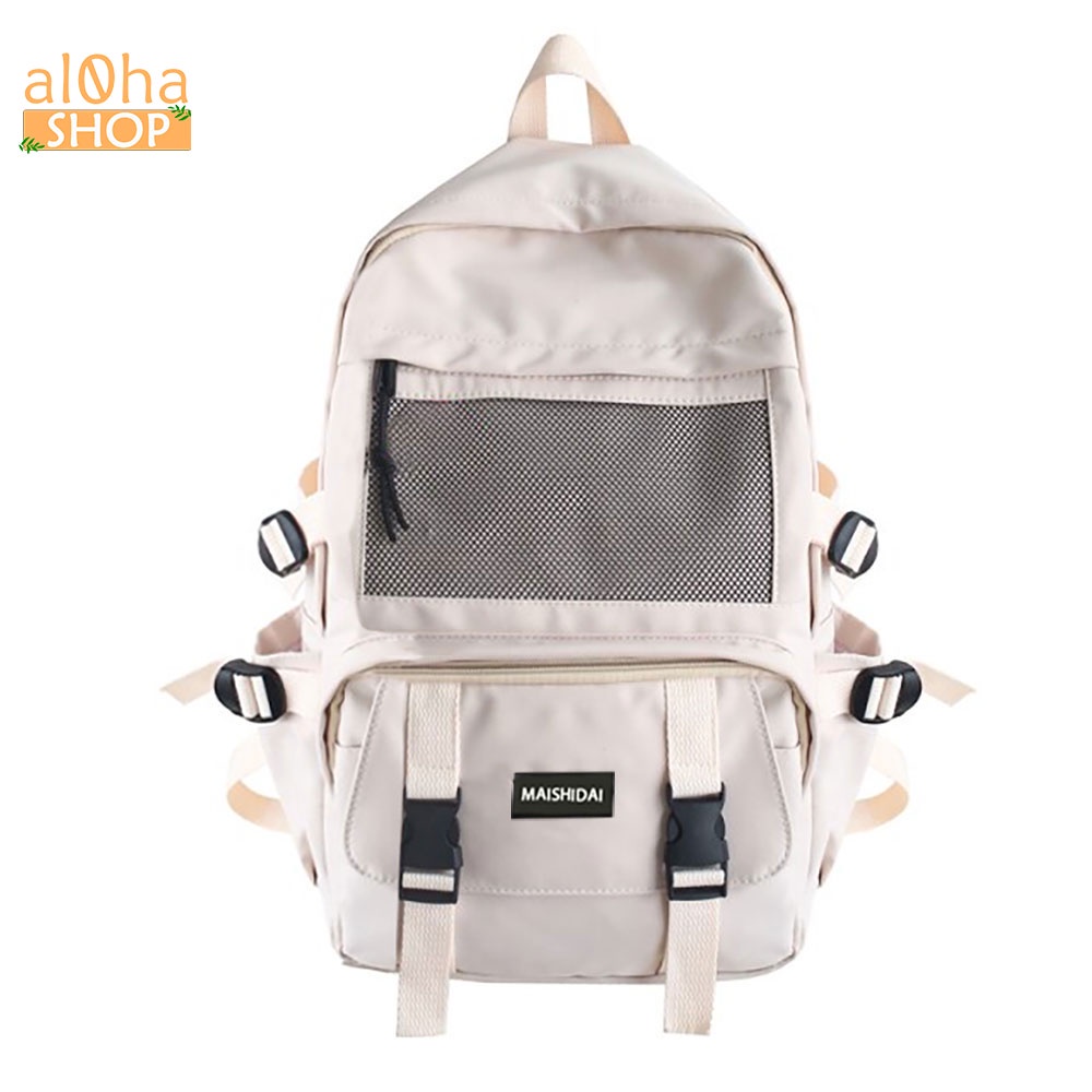Balo - cặp sách Ulzzang nhiều ngăn B0166 Maishidai đi học, đi làm, du lịch, đựng laptop Unisex nam nữ - al0ha Shop
