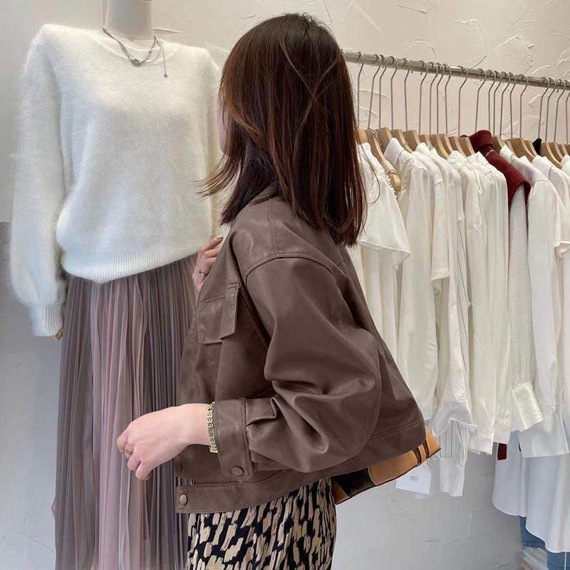 Áo khoác da phong cách Hàn Quốc cá tính cho nữ
