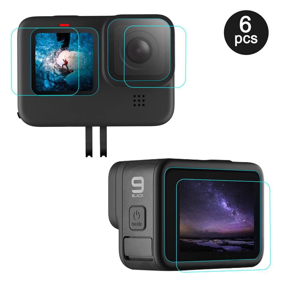 Kính cường lực siêu mỏng bảo vệ ống kính máy ảnh thể thao Go Pro 9 hero 10