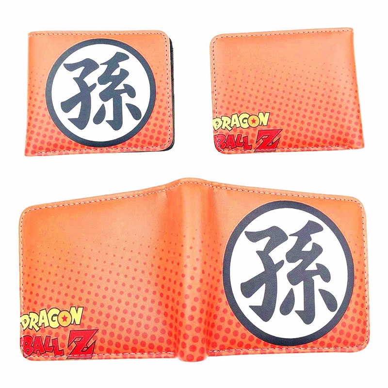 Ví Da PU Họa Tiết Hoạt Hình Dragon Ball Son Goku Đựng Tiền Xu Nhỏ Gọn Cho Nam