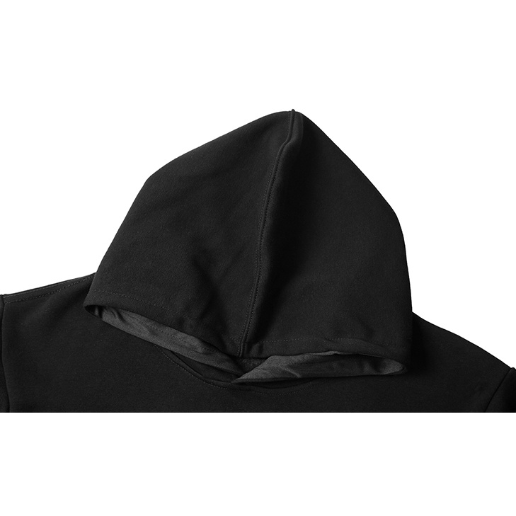 Áo Hoodie Nelly Heybig trơn màu đen