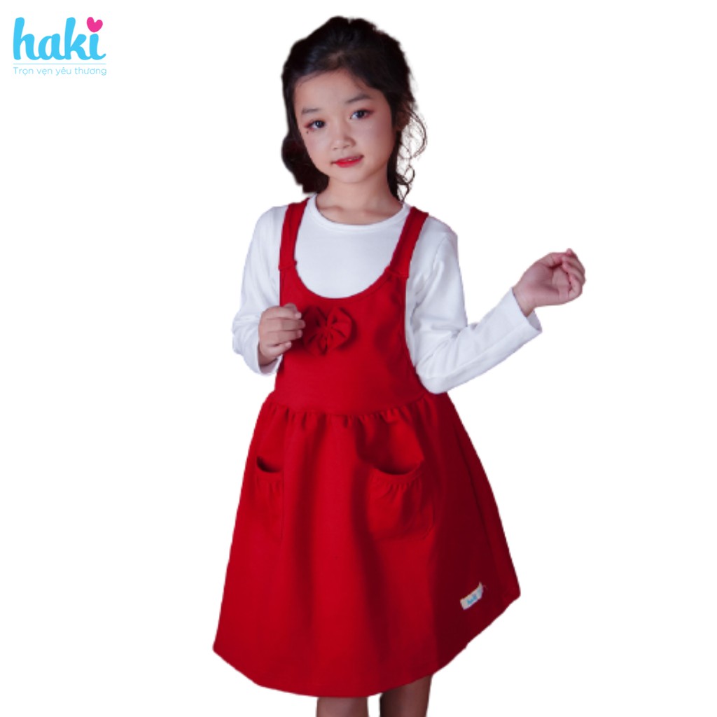 Váy yếm đỏ cho bé gái HK036-HAKI