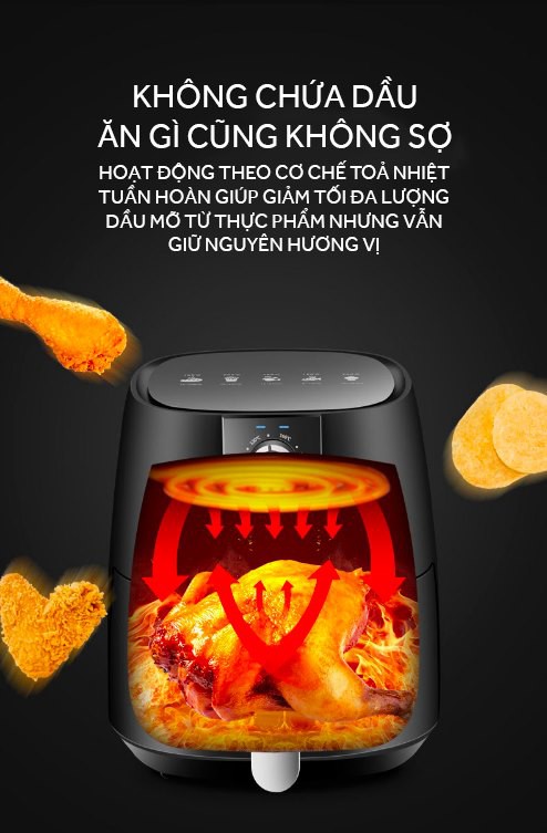 Nồi chiên không dầu Camel 5L