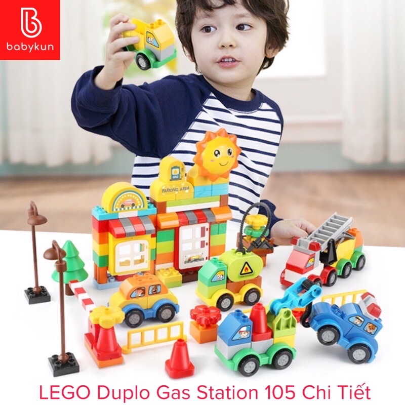 [Hàng HOT] Lego Feelo Tương Thích Duplo Gas Station Hàng Cao Cấp