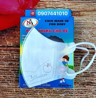 Khẩu Trang 5D Em Bé (10 cái/hộp)