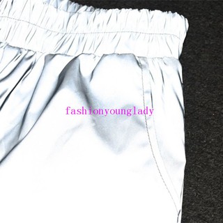 Quần jogger phong cách đường phản quang cho nữ