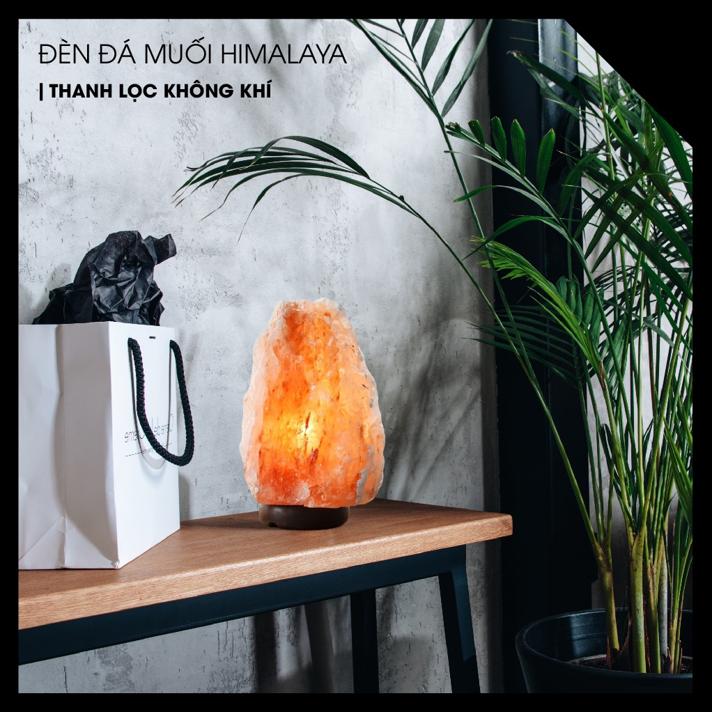 Đèn Đá Muối Himalaya Love Stone Phong Thủy, Trang Trí, Thanh Lọc Không Khí  Size S - Nhập Khẩu Pakistan