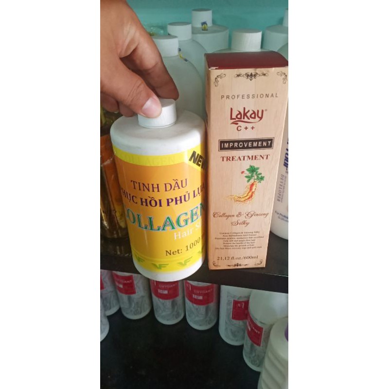 Bộ đôi phục hồi tóc hư tổn colagen + karetin