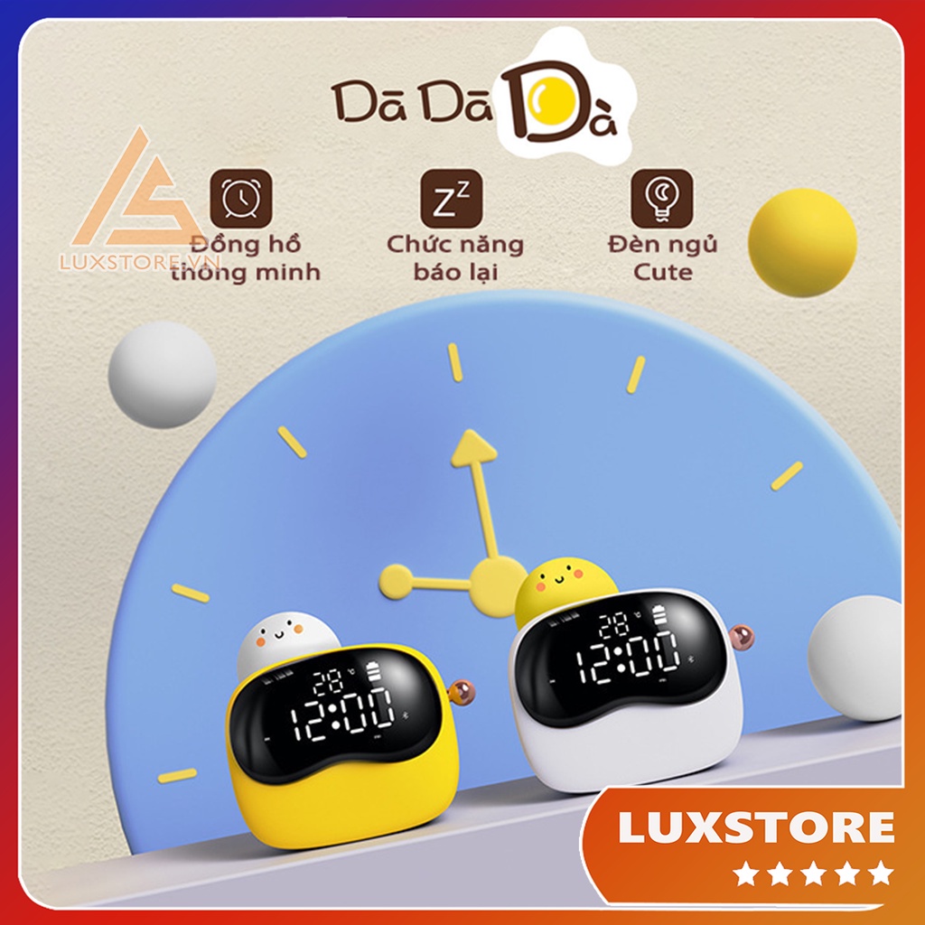 ĐỒNG HỒ BÁO THỨC ĐỂ BÀN CÓ ĐÈN NGỦ PIN SẠC KẾT NỐI ĐIỆN THOẠI THÔNG MINH – LUXSTORE