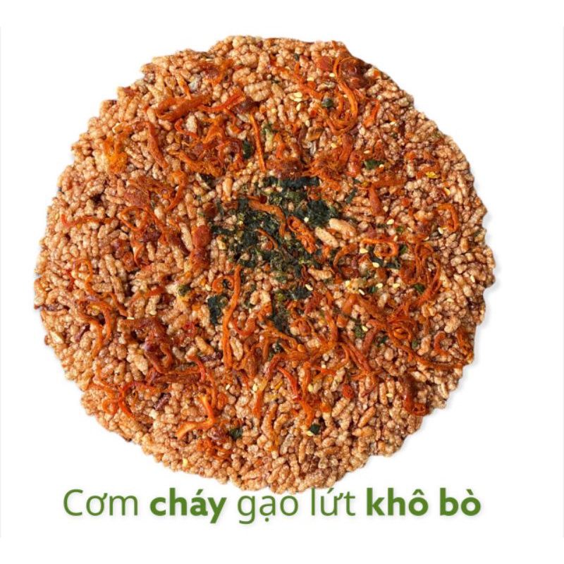 Cơm cháy gạo lứt chà bông khô bò ăn kiêng