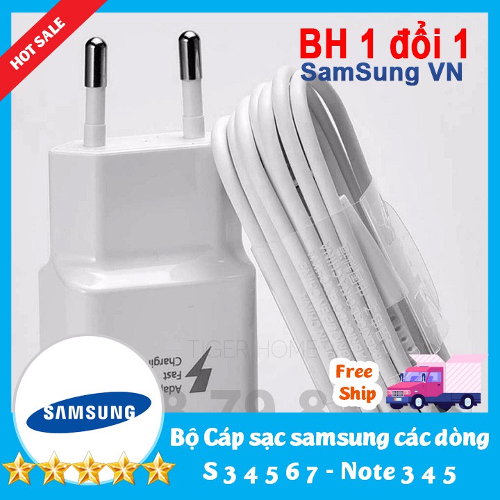 Bộ cáp sạc nhanh Galaxy S4,S5,S6,S7,Note3,Note4/note5 /A34567/j34567 Bóc Máy chính hãng Samsung Việt Nam Bh 1đổi1