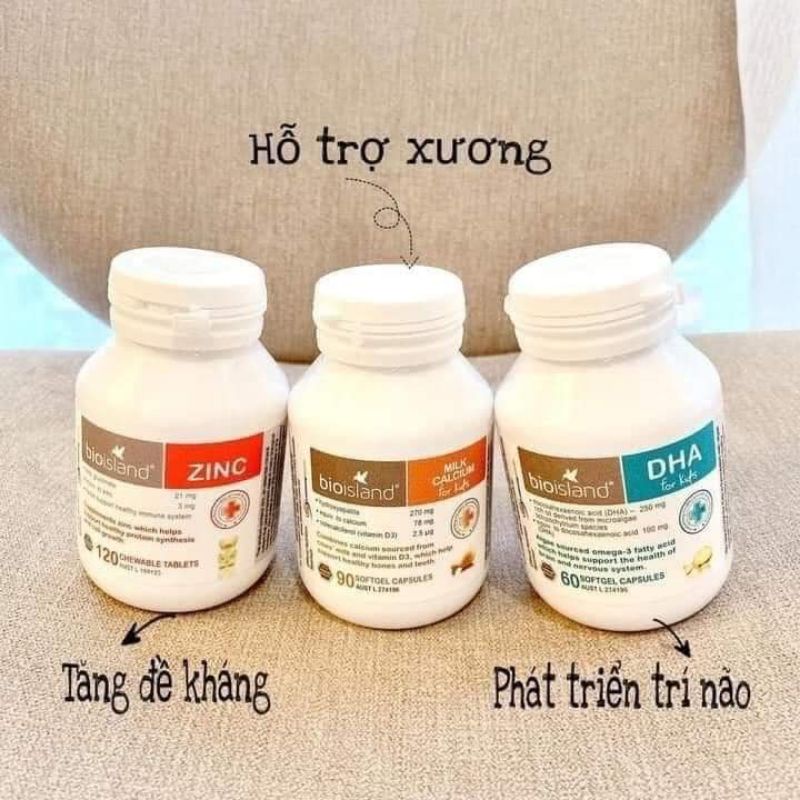 CANXI, DHA, KẼM BIOISLAND CHO BÉ
