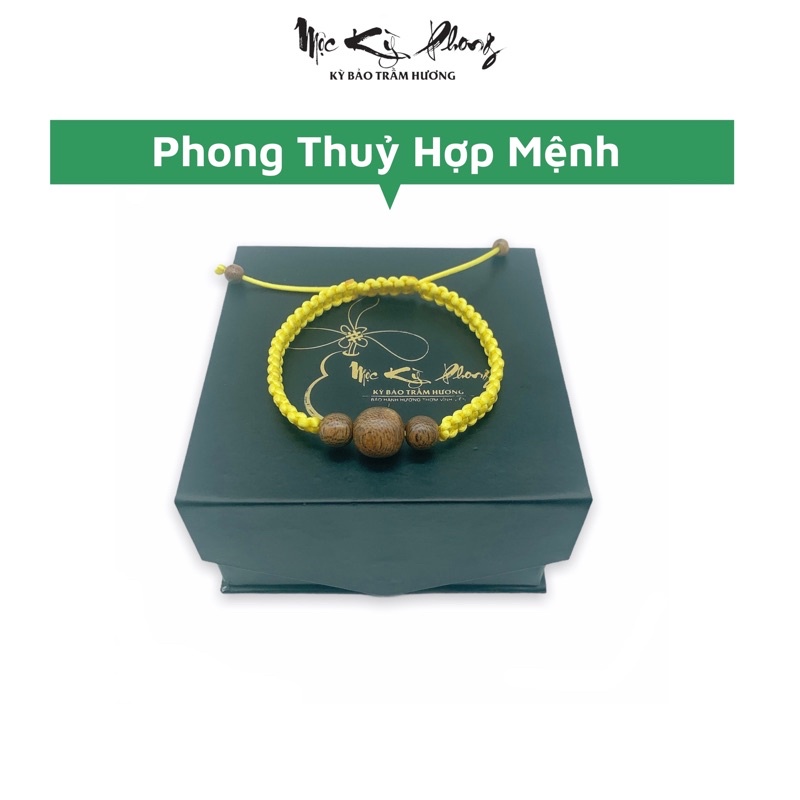 Mệnh Kim - Vòng Tay Handmade Mix 3 Hạt Trầm Hương Tự Nhiên Mộc Kỳ Phong