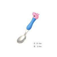 Bộ Muỗng Nĩa Hình Heo Hoạt Hình Dễ Thương Cho Bé