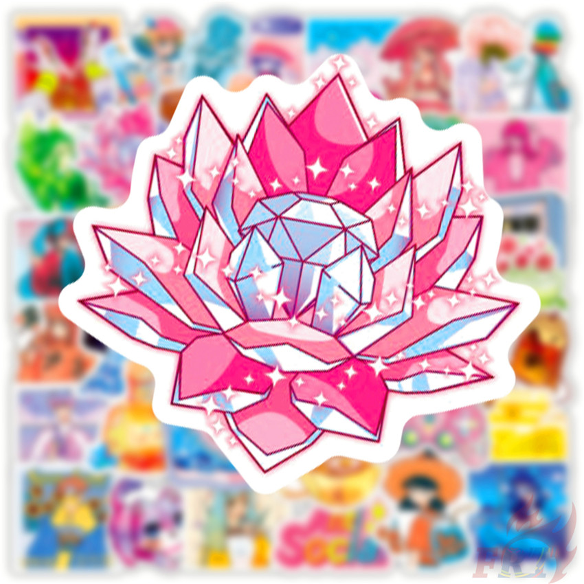 ❉ Harajuku Colorful Crystal Girl Stickers ❉ 50Pcs/Set Waterproof DIY Fashion Decals Doodle Stickers