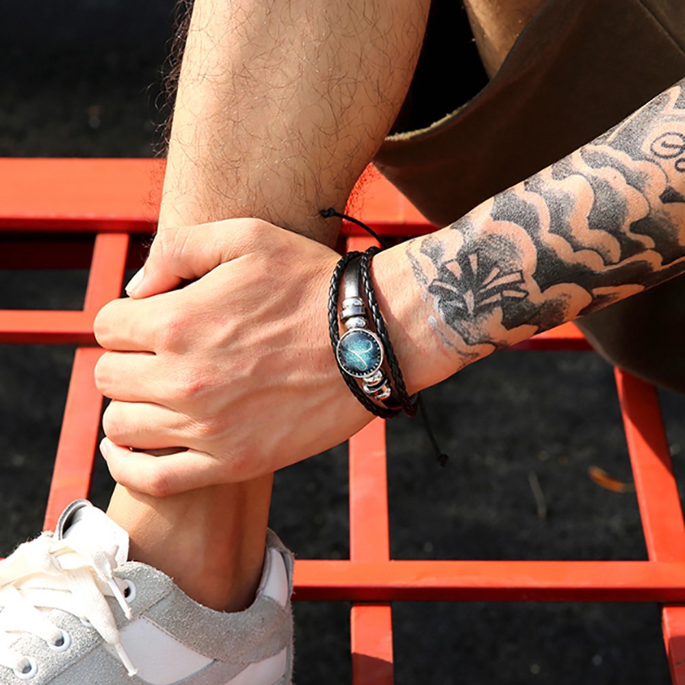 Vòng Tay Da Đính Mặt Biểu Tượng 12 Cung Hoàng Đạo | BigBuy360 - bigbuy360.vn