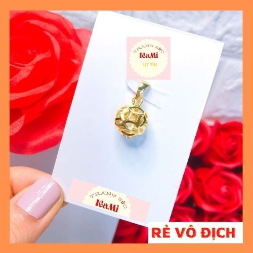 Mặt dây chuyền nữ💎𝑭𝑹𝑬𝑬𝑺𝑯𝑰𝑷 💎, mặt dây chuyền trái cầu kim tiền bền màu cao cấp