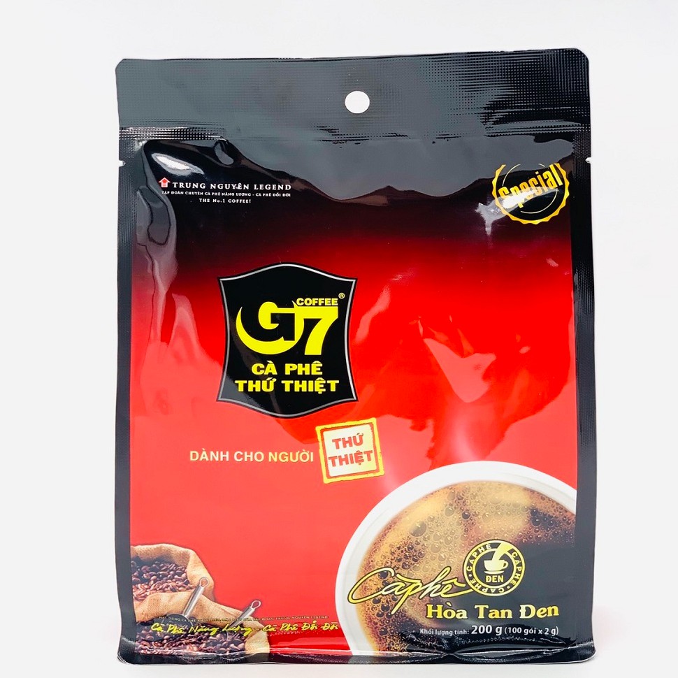 01 Bịch Cà phê hòa tan đen G7 Bịch 100 gói( Không đường, Không sữa)