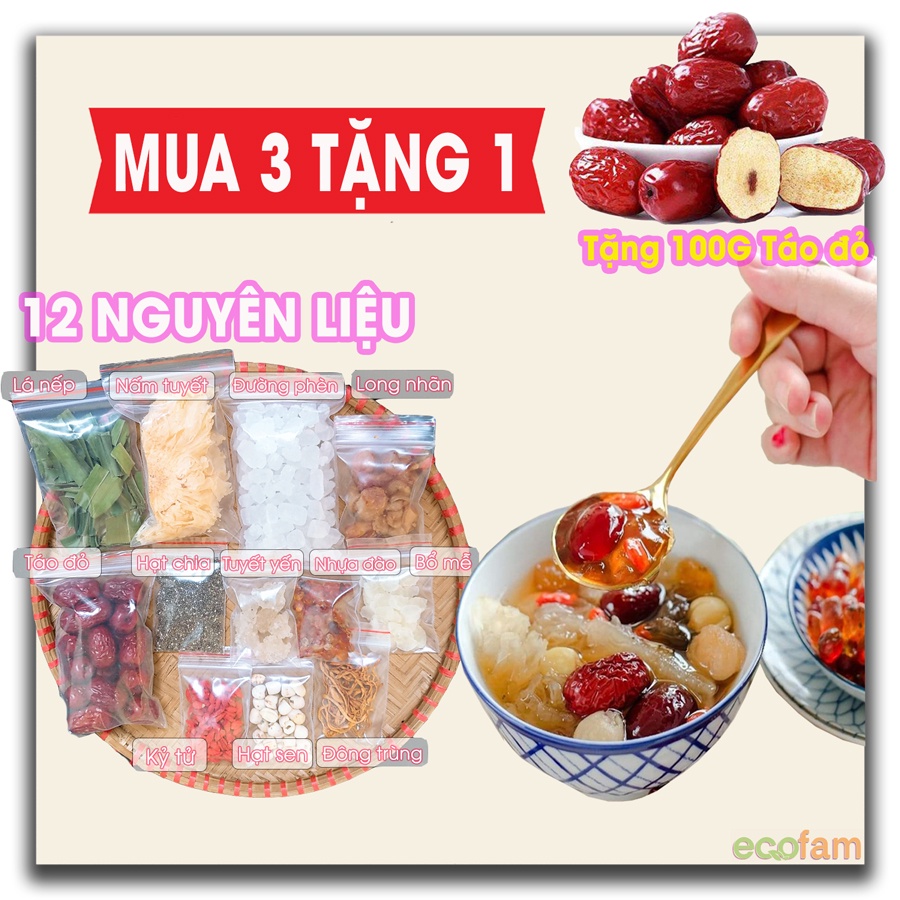Chè Dưỡng Nhan Cao Cấp - Nguyên Liệu Tự Chọn Đặc Biệt Nấu Chè Cực Ngon