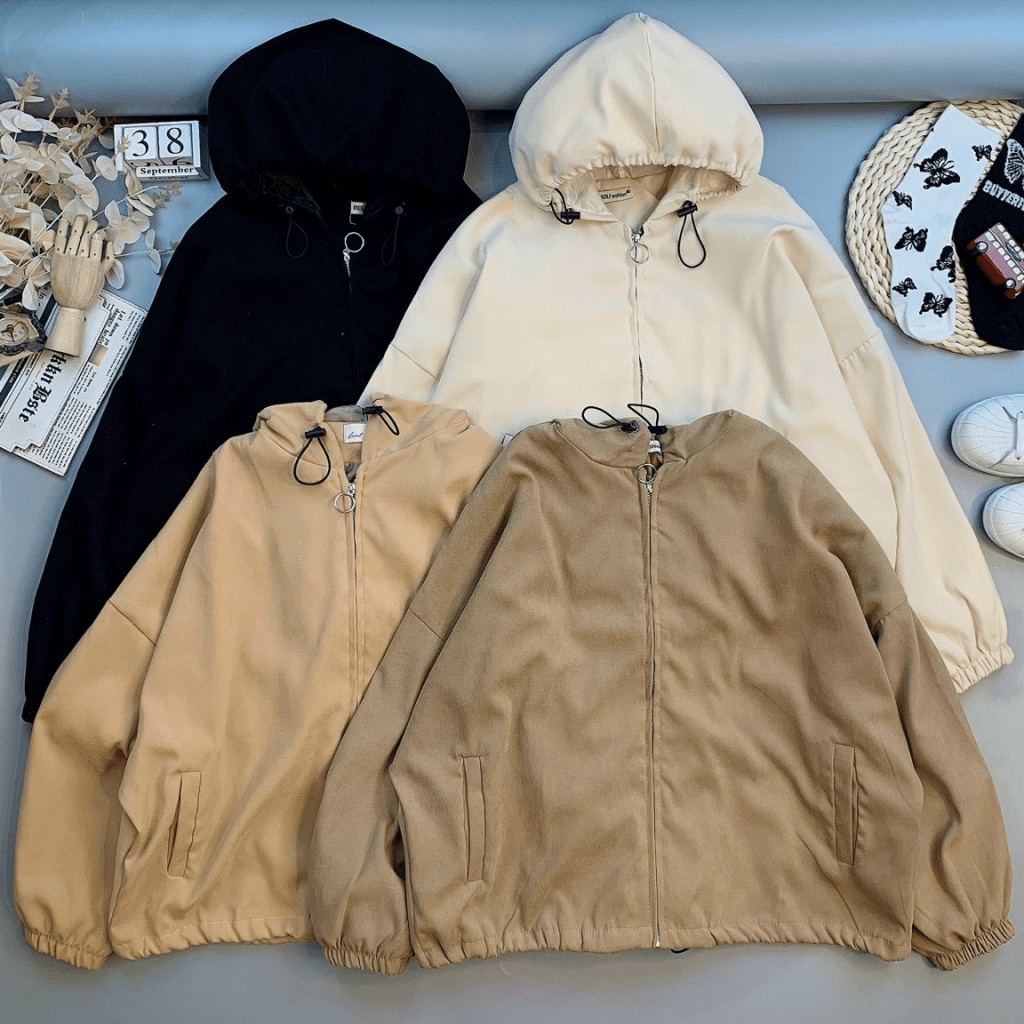 (FREE SHIP) áo khoác nữ có dây kéo trơn chất liệu da lộn cao cấp đơn giản đẹp tinh tế VALENTINA