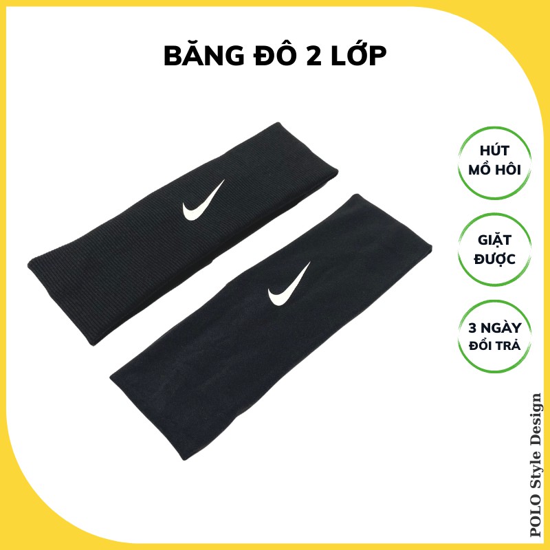 Băng đô 2 lớp Polo Style thời trang, mịn, êm, đeo thoải mái, thấm mồ hôi