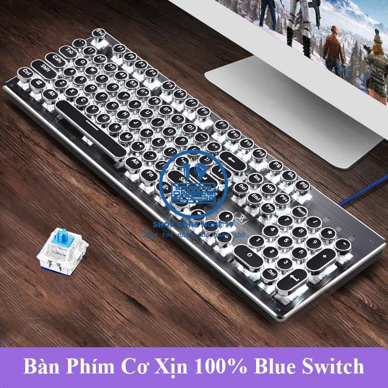 Bàn Phím Cơ Gaming Xịn Nút Tròn ⚡ CÓ PHẦN MỀM CHỈNH LED ⚡ Full Led RGB X9