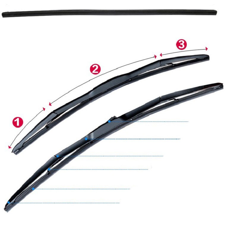 Bộ Gạt mưa silicon dùng xe ô tô huyndai I10-Morning-picanto-Rio-soluto GM-1622