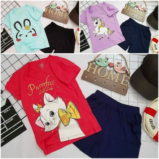 Bộ cộc tay bé gái size đại xuất dư/ bộ bé gái tay ngắn